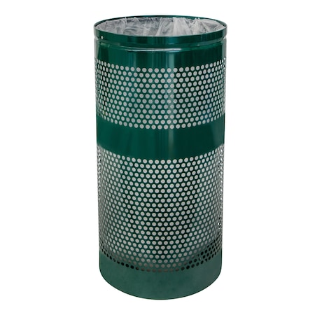 Ex-Cell Kaiser 34-Gal. Receptacle - Steel, Hunter Green Gloss WR-34R HGR